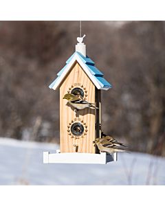 Perky-Pet® Birdie B&B Wood Chalet Bird Feeder. lifestyle 1