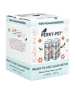 Perky-Pet Ready-to-Use Clear Hummingbird Nectar, 4-Pack - 16 oz
