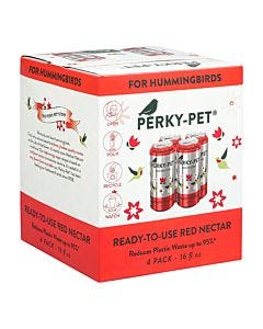 Perky-Pet Ready-to-Use Red Hummingbird Nectar - 16 oz, Box of 4