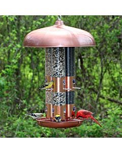 Perky-Pet® Copper Finish Triple Tube Bird Feeder