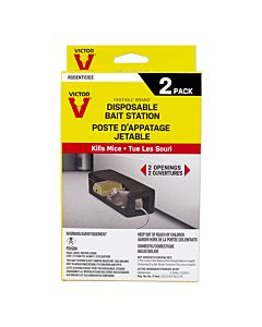 Victor® Fast-Kill® Disposable Mouse Bait Station - 2 Pack