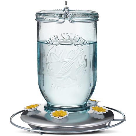 Mason Jar Hummingbird Feeder