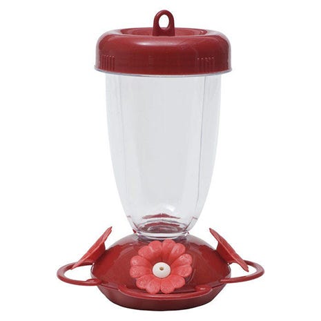 Perky-Pet<sup>®</sup> Red Impatien Flower Top Fill Plastic Hummingbird Feeder