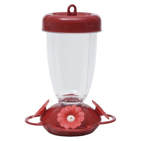 Perky-Pet<sup>®</sup> Red Impatien Flower Top Fill Plastic Hummingbird Feeder