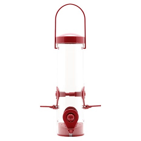 Perky-Pet® Red 2-in-1 Tube Bird Feeder