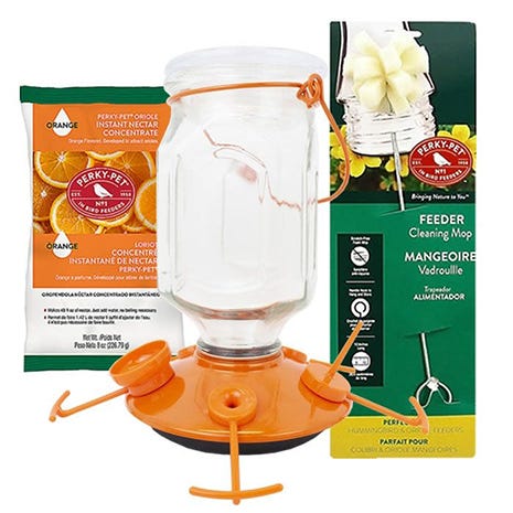 Top-Fill Glass Oriole Feeder